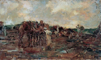 Rest Halt for an Arab Caravan